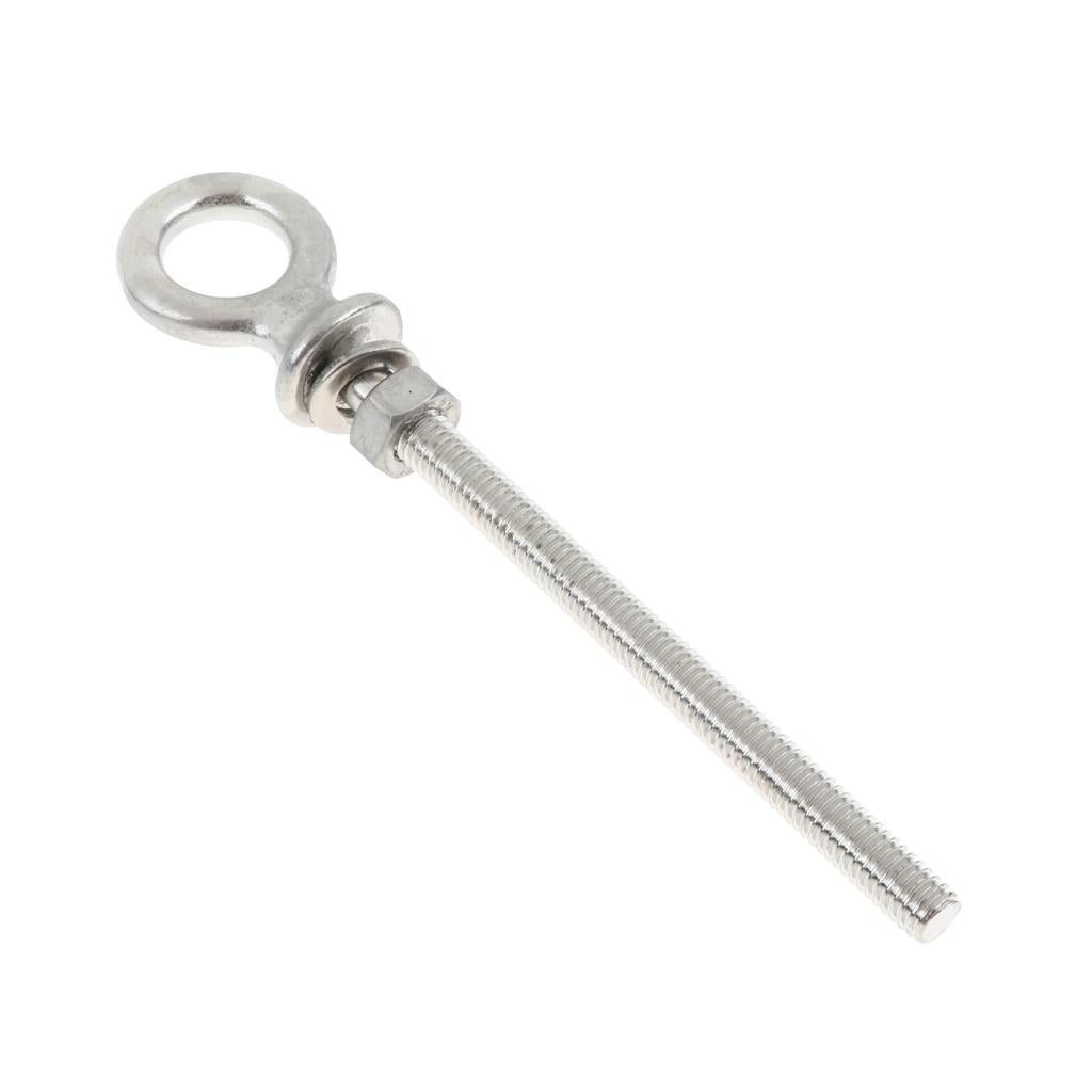 Stainless Steel Long Lifting Eye Bolt with Nut and Washer M6 80mm