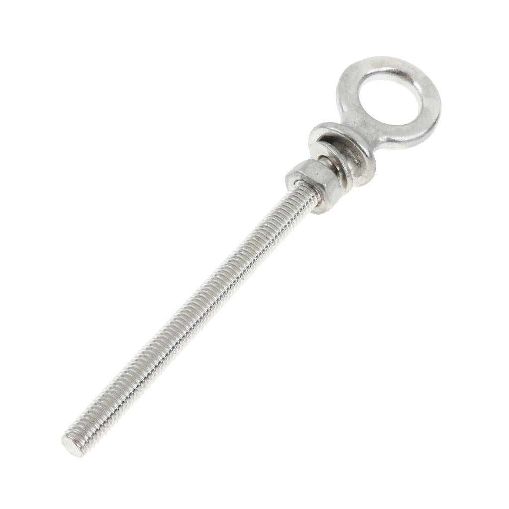 Stainless Steel Long Lifting Eye Bolt with Nut and Washer M6 80mm