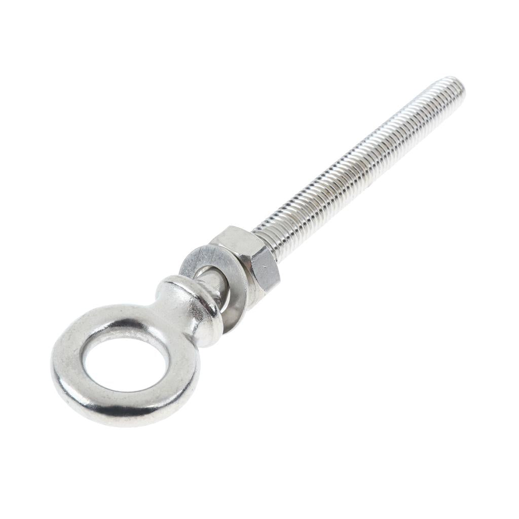 Stainless Steel Long Lifting Eye Bolt with Nut and Washer M10 100mm