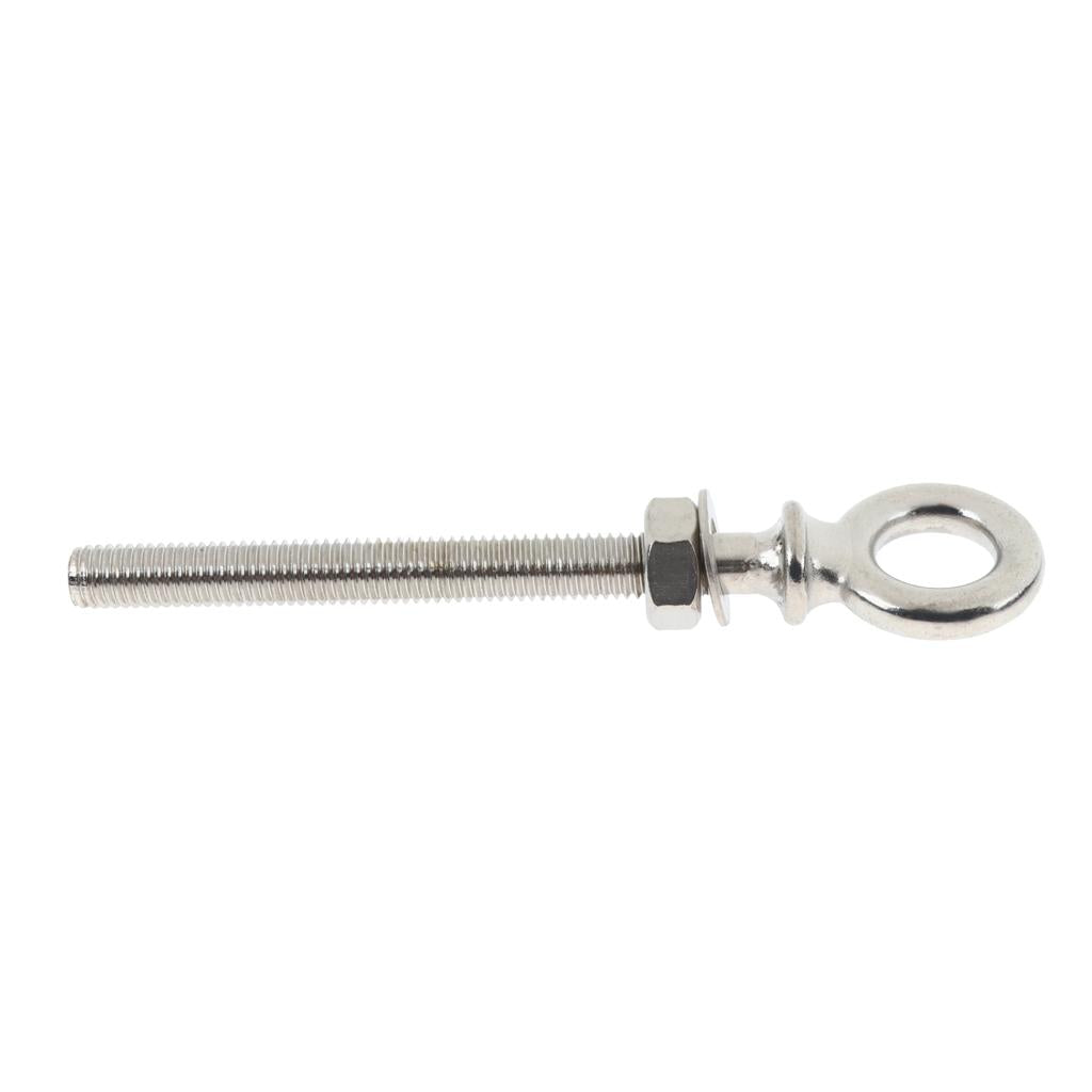 Stainless Steel Long Lifting Eye Bolt with Nut and Washer M10 100mm