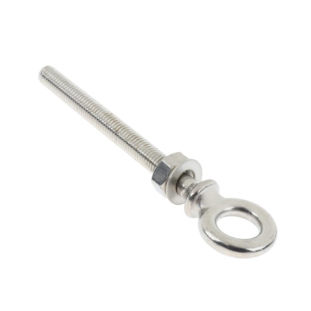 Stainless Steel Long Lifting Eye Bolt with Nut and Washer M10 100mm