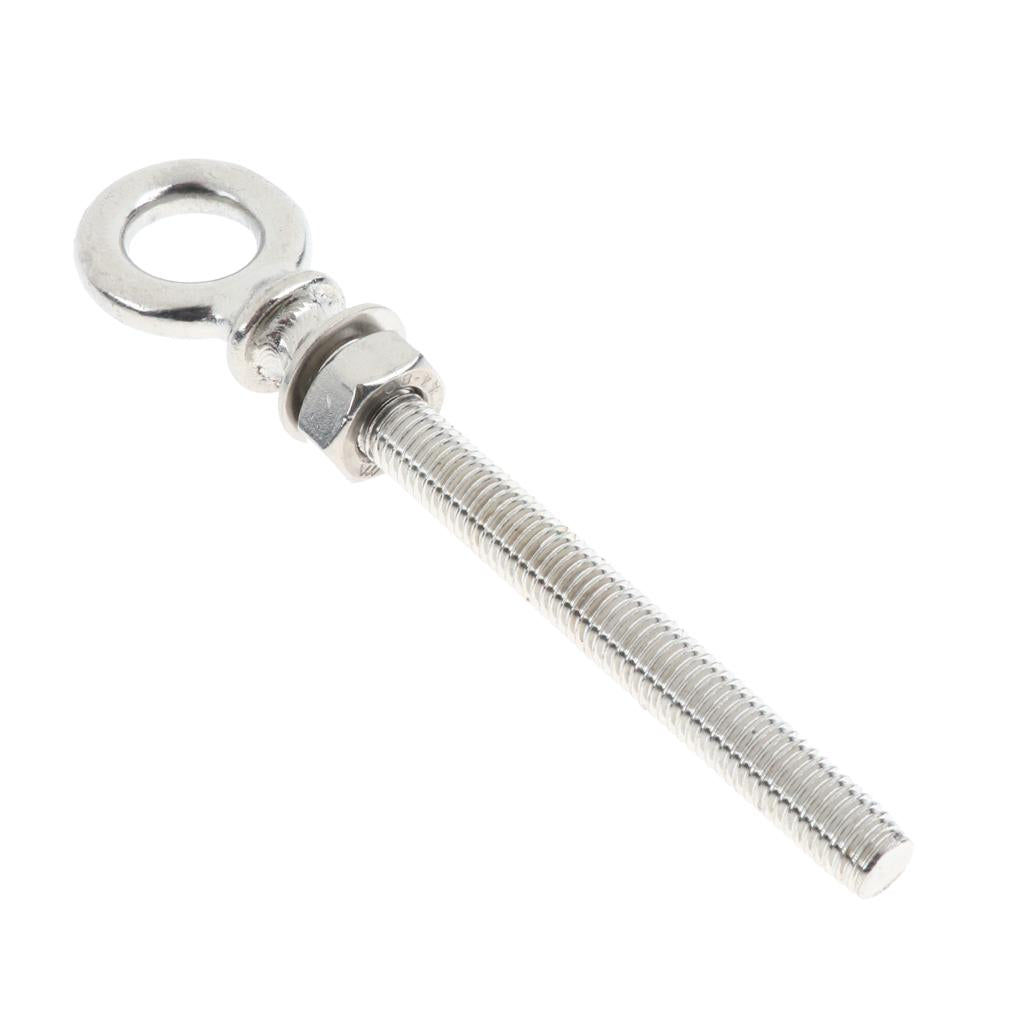 Stainless Steel Long Lifting Eye Bolt with Nut and Washer M10 100mm