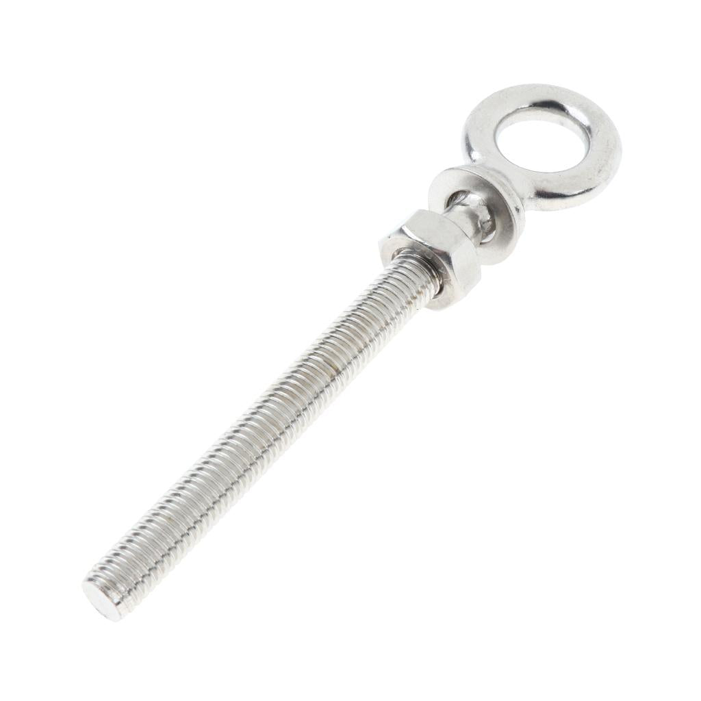 Stainless Steel Long Lifting Eye Bolt with Nut and Washer M10 100mm