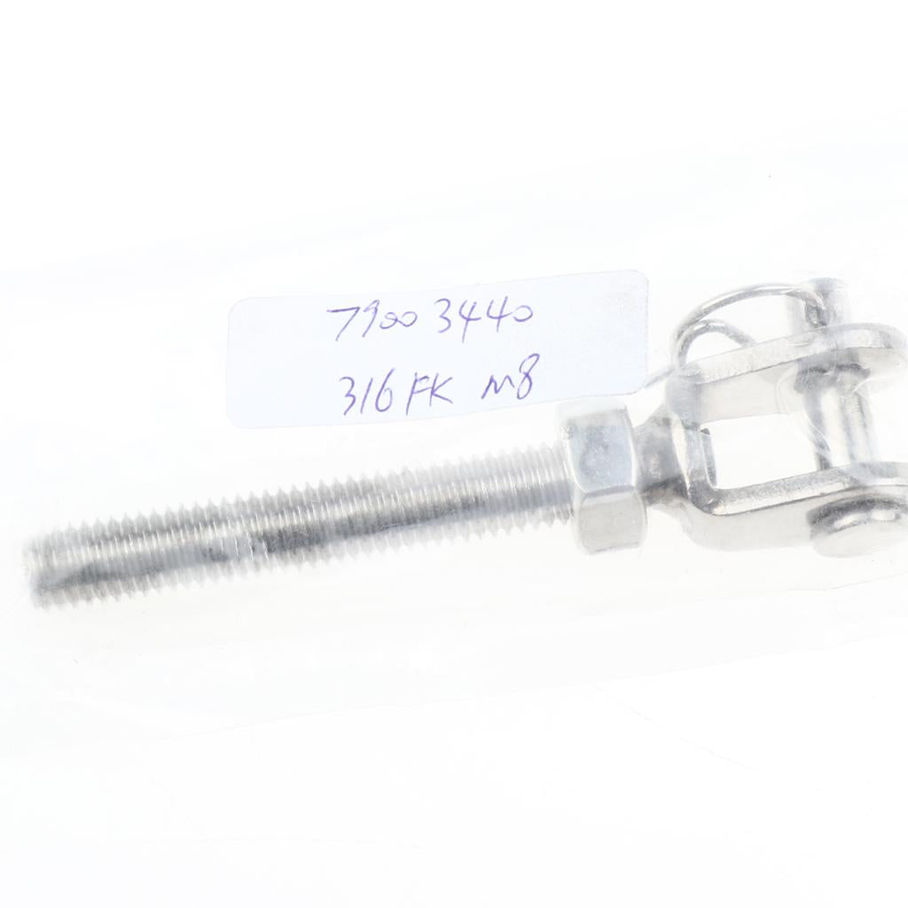 Stainless Steel Turnbuckle Bottle Screw Jaw Open Bolt Nut M8 (316)