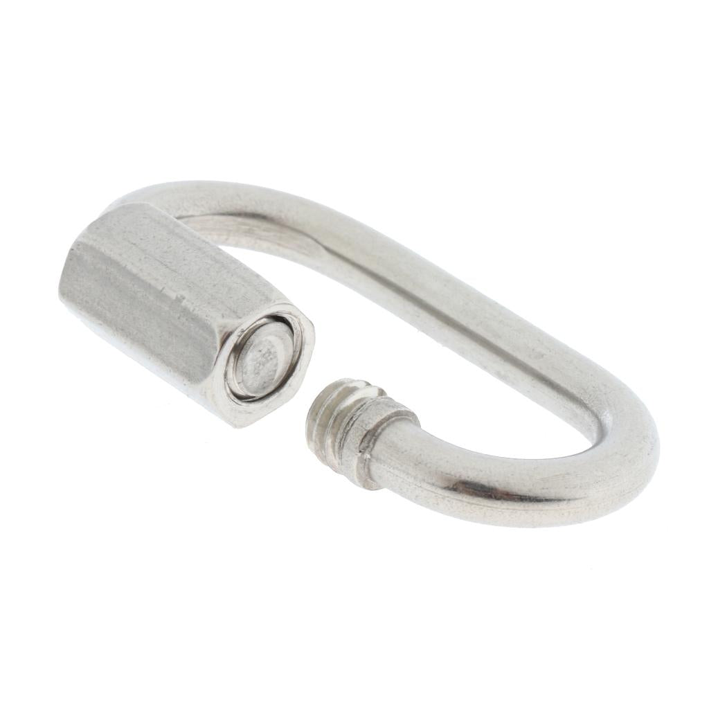 Stainless Steel Oval Quick Link Chain Fastener Marine Hook Carabiner 304-4mm