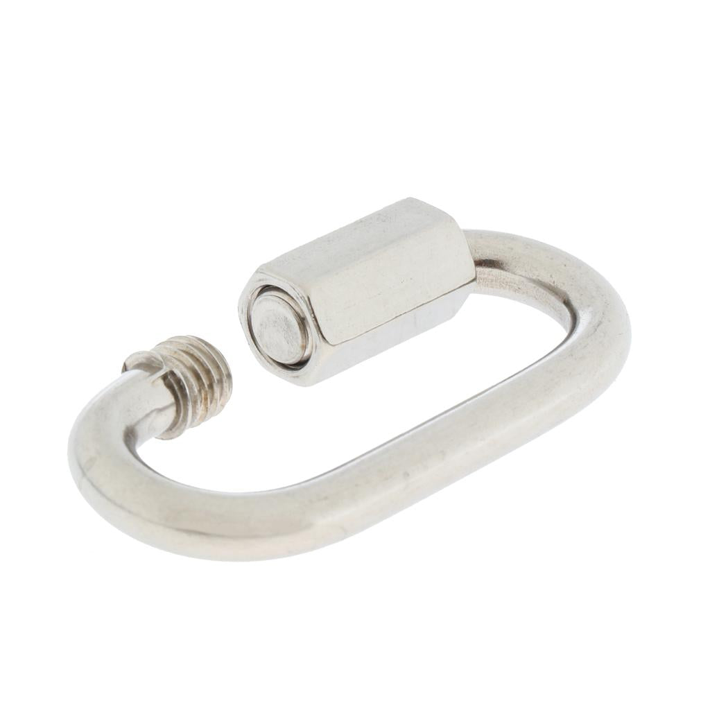 Stainless Steel Oval Quick Link Chain Fastener Marine Hook Carabiner 304-5mm