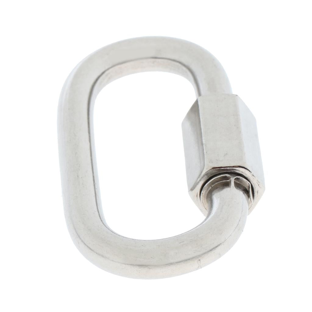 Stainless Steel Oval Quick Link Chain Fastener Marine Hook Carabiner 304-5mm