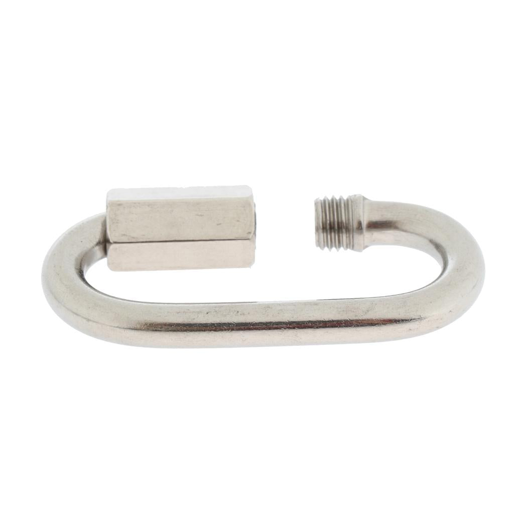 Stainless Steel Oval Quick Link Chain Fastener Marine Hook Carabiner 304-6mm