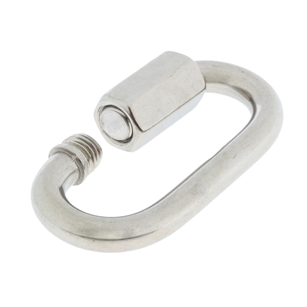 Stainless Steel Oval Quick Link Chain Fastener Marine Hook Carabiner 304-8mm