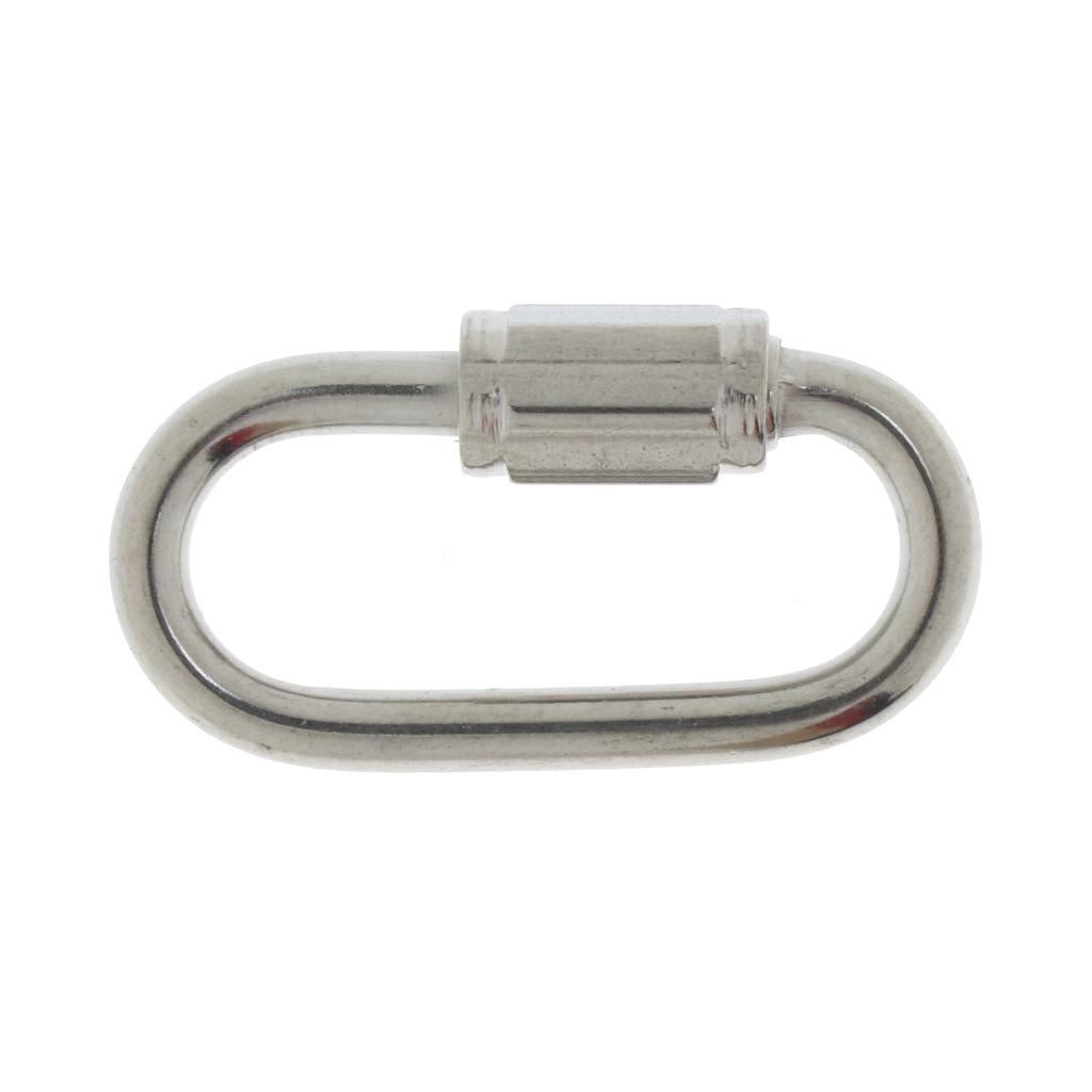 Stainless Steel Oval Quick Link Chain Fastener Marine Hook Carabiner 316-4mm