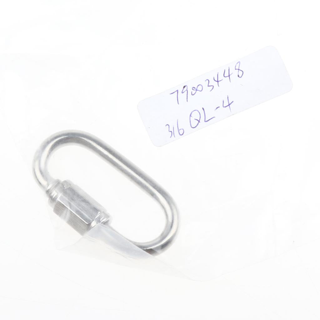 Stainless Steel Oval Quick Link Chain Fastener Marine Hook Carabiner 316-4mm