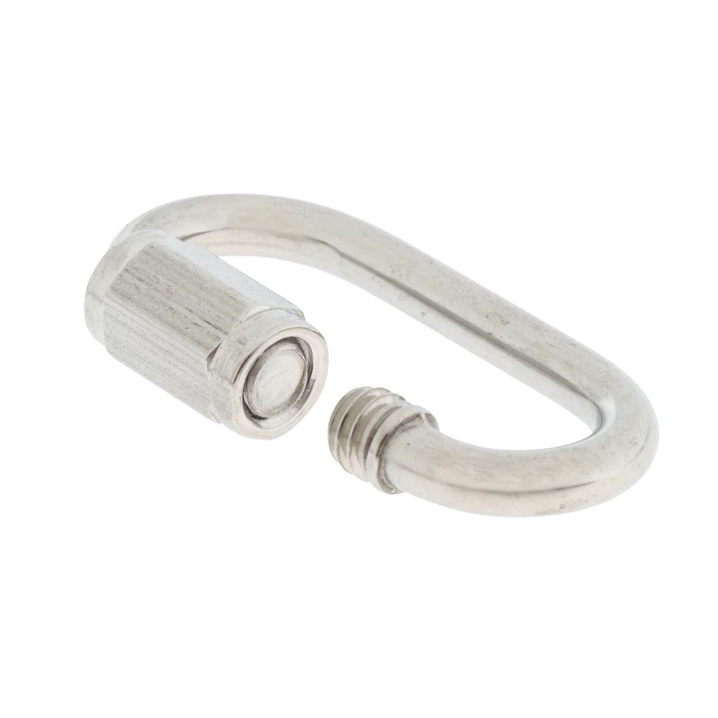 Stainless Steel Oval Quick Link Chain Fastener Marine Hook Carabiner 316-4mm