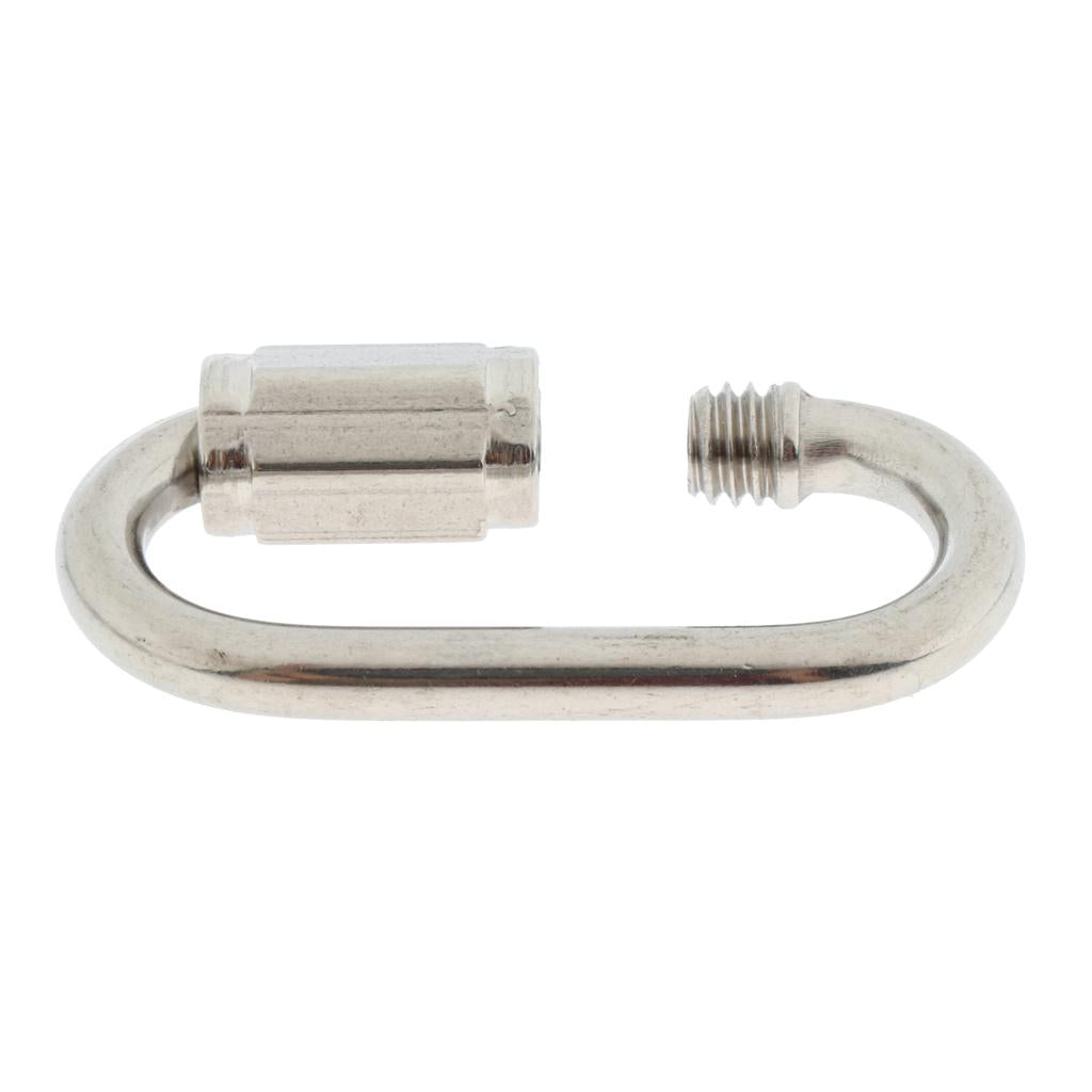 Stainless Steel Oval Quick Link Chain Fastener Marine Hook Carabiner 316-4mm