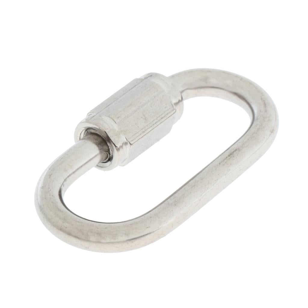 Stainless Steel Oval Quick Link Chain Fastener Marine Hook Carabiner 316-4mm