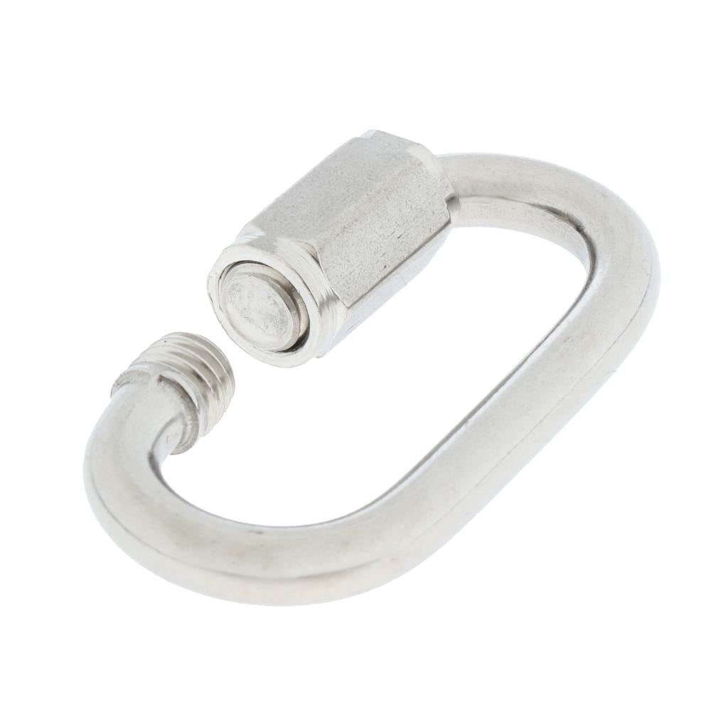 Stainless Steel Oval Quick Link Chain Fastener Marine Hook Carabiner 316-5mm