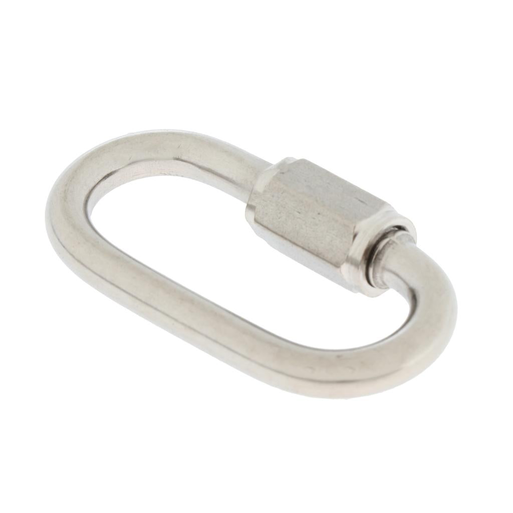 Stainless Steel Oval Quick Link Chain Fastener Marine Hook Carabiner 316-5mm