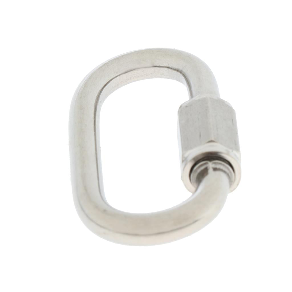 Stainless Steel Oval Quick Link Chain Fastener Marine Hook Carabiner 316-5mm