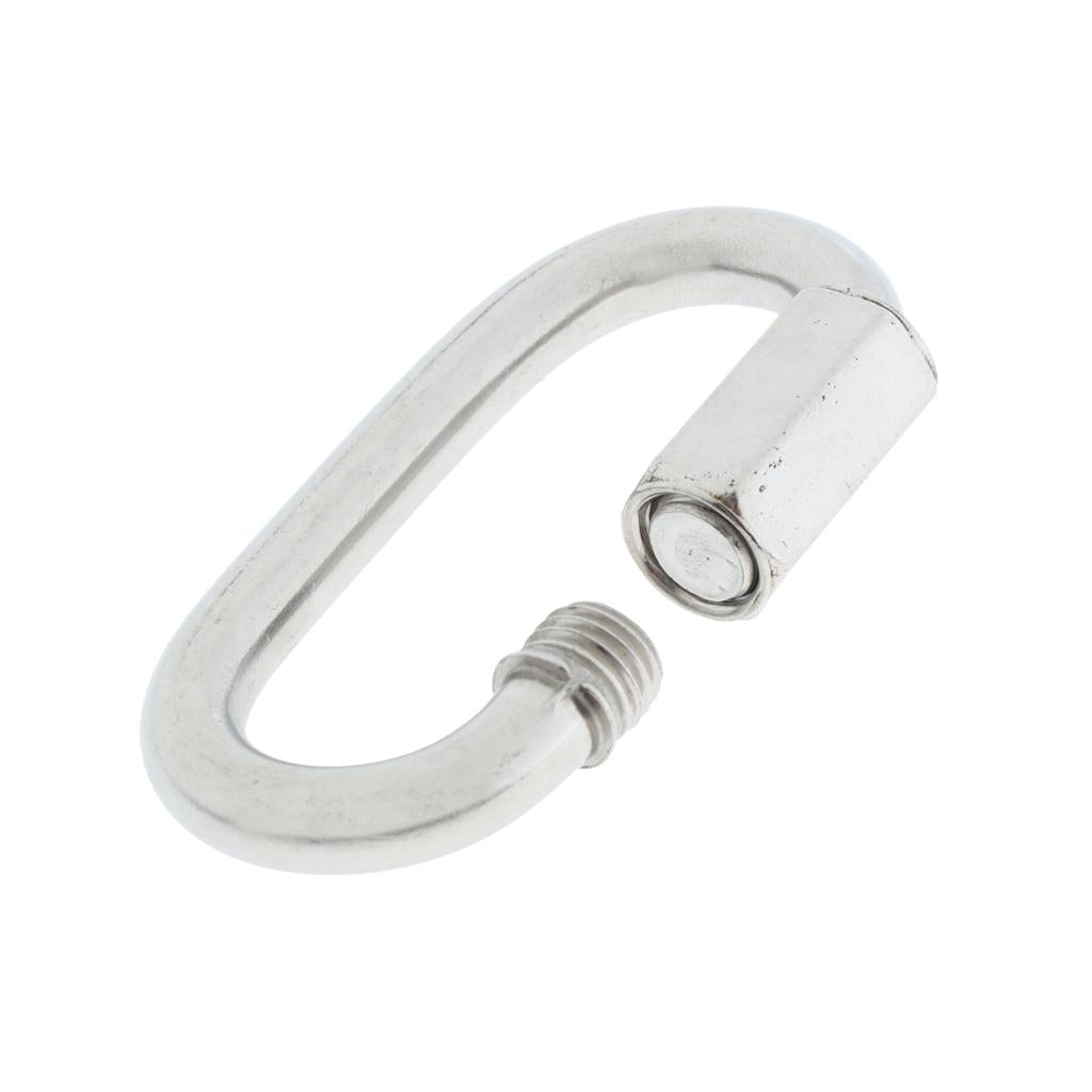 Stainless Steel Oval Quick Link Chain Fastener Marine Hook Carabiner 316-6mm