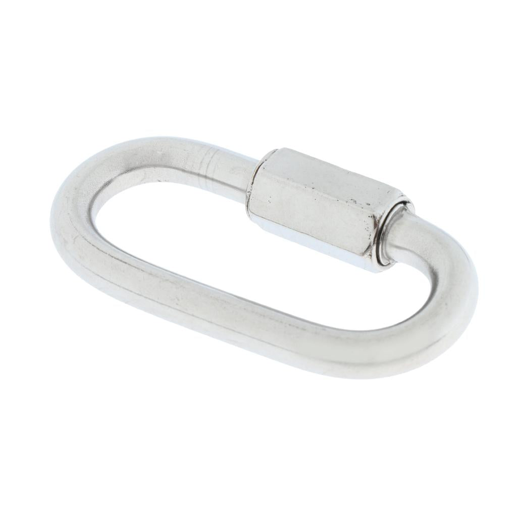 Stainless Steel Oval Quick Link Chain Fastener Marine Hook Carabiner 316-6mm