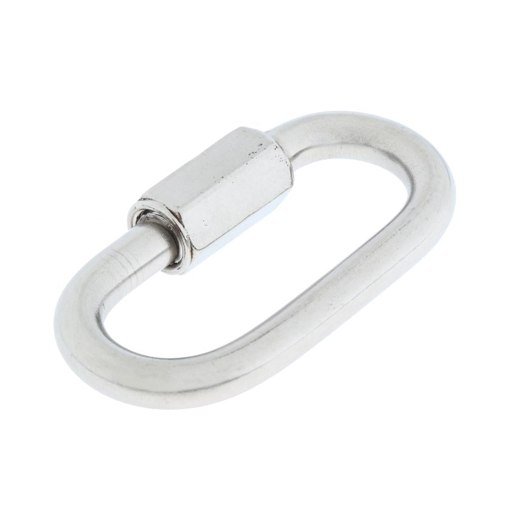 Stainless Steel Oval Quick Link Chain Fastener Marine Hook Carabiner 316-6mm