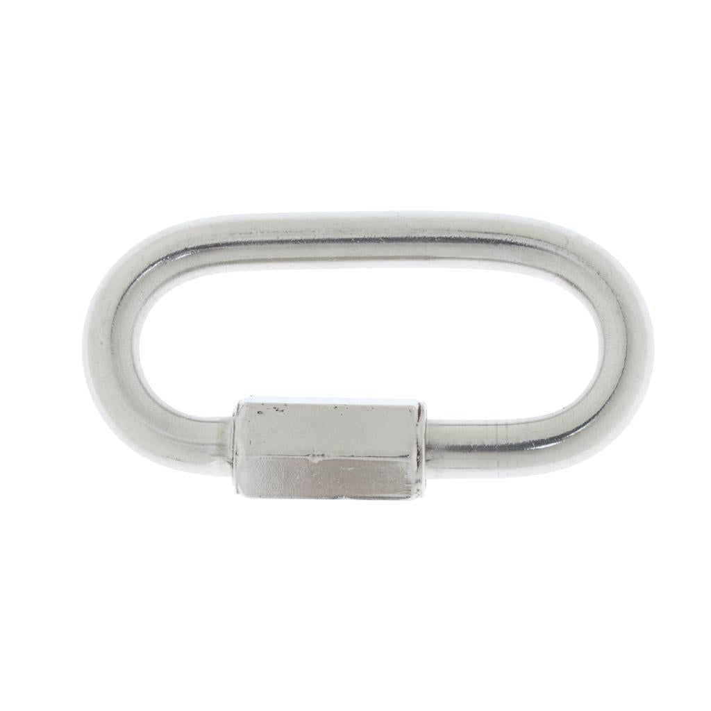 Stainless Steel Oval Quick Link Chain Fastener Marine Hook Carabiner 316-6mm