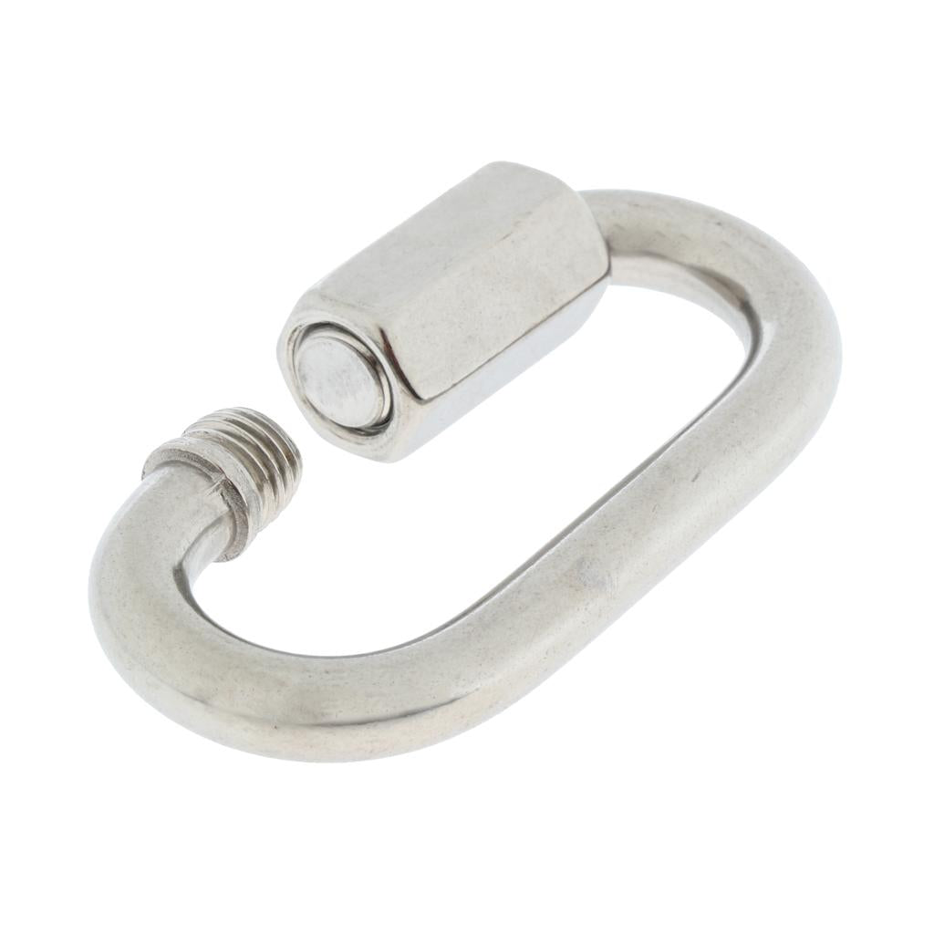 Stainless Steel Oval Quick Link Chain Fastener Marine Hook Carabiner 316-8mm