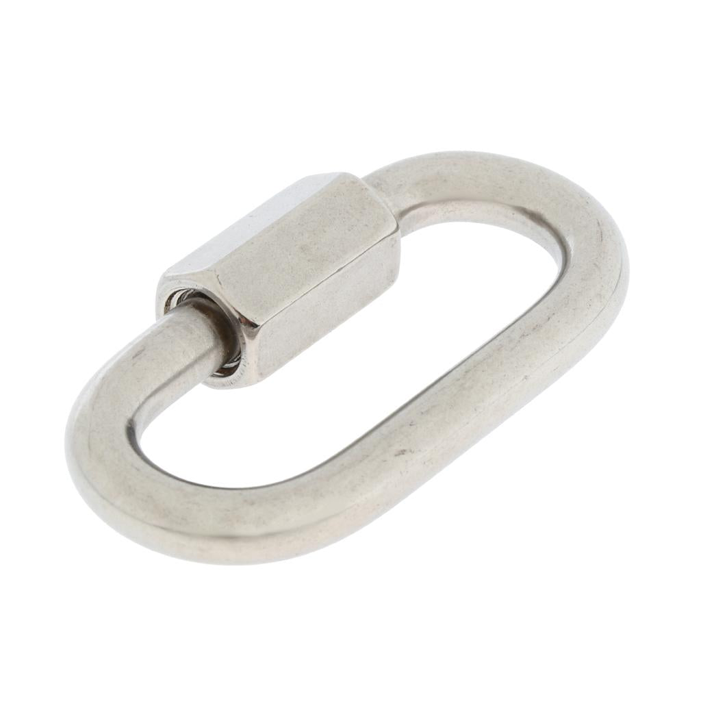 Stainless Steel Oval Quick Link Chain Fastener Marine Hook Carabiner 316-8mm