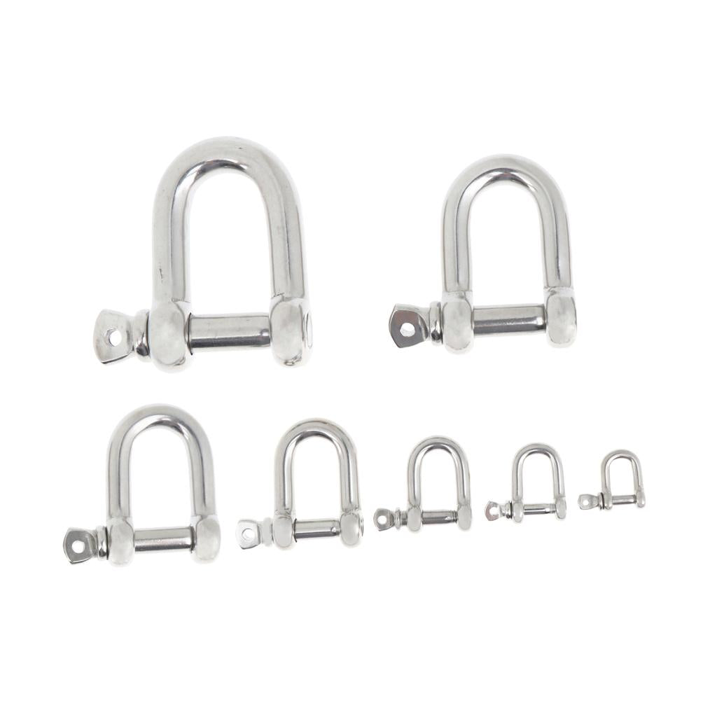 Stainless Steel D-Shackle Chain Shackle Rigging Fastener M4-M8 M4-4mm