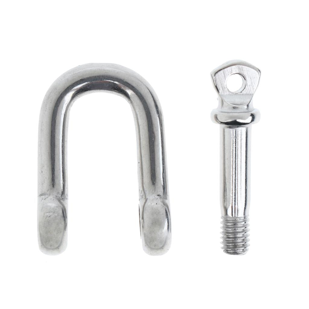 Stainless Steel D-Shackle Chain Shackle Rigging Fastener M4-M8 M5-5mm