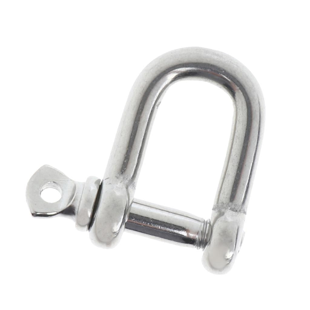 Stainless Steel D-Shackle Chain Shackle Rigging Fastener M4-M8 M5-5mm