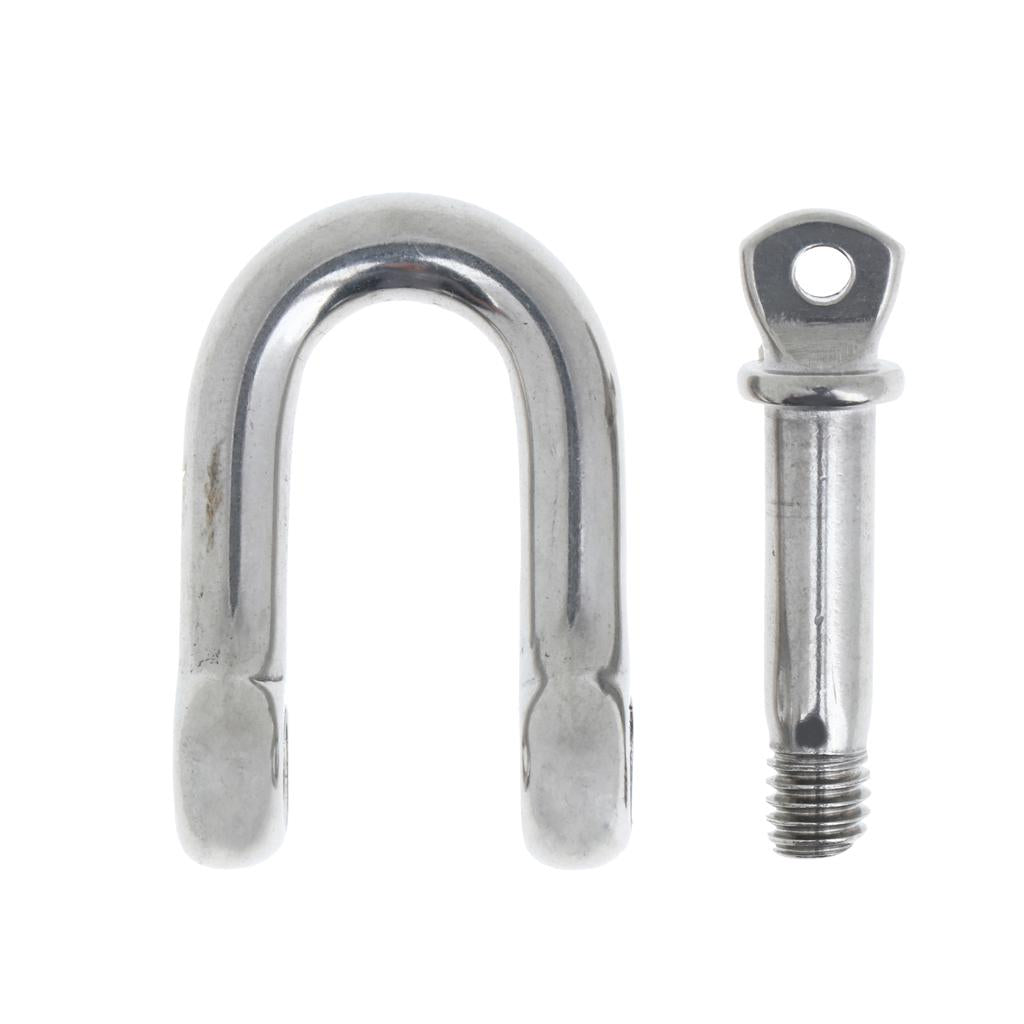 Stainless Steel D-Shackle Chain Shackle Rigging Fastener M4-M8 M6-6mm