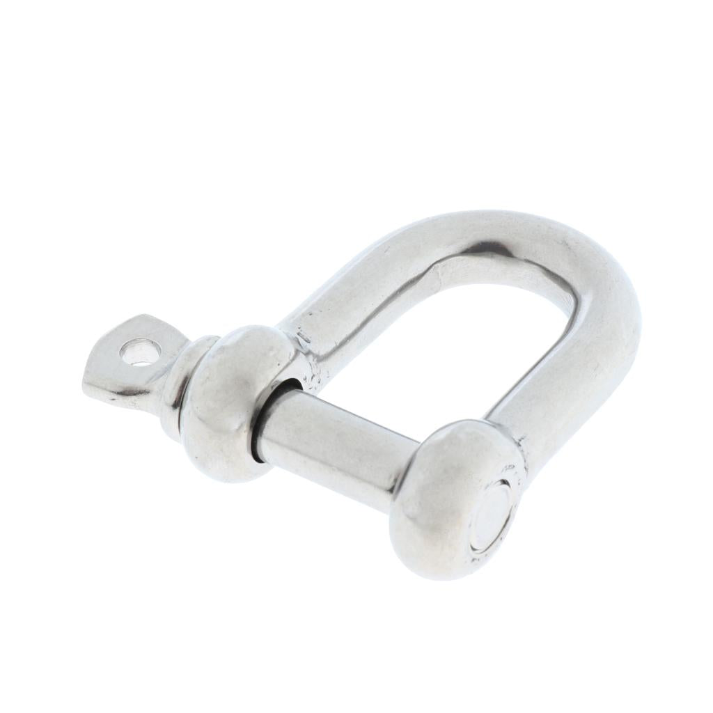 Stainless Steel D-Shackle Chain Shackle Rigging Fastener M4-M8 M8-8mm