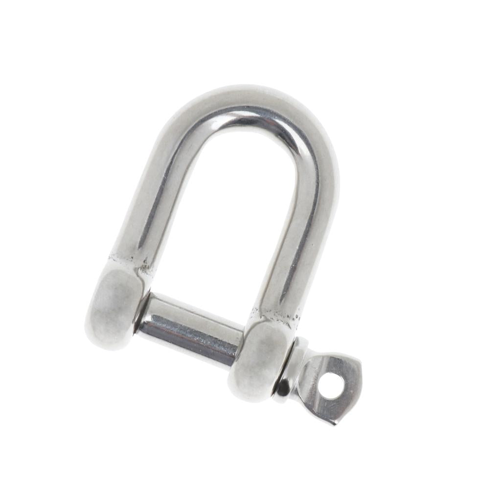 Stainless Steel D-Shackle Chain Shackle Rigging Fastener M4-M8 M8-8mm