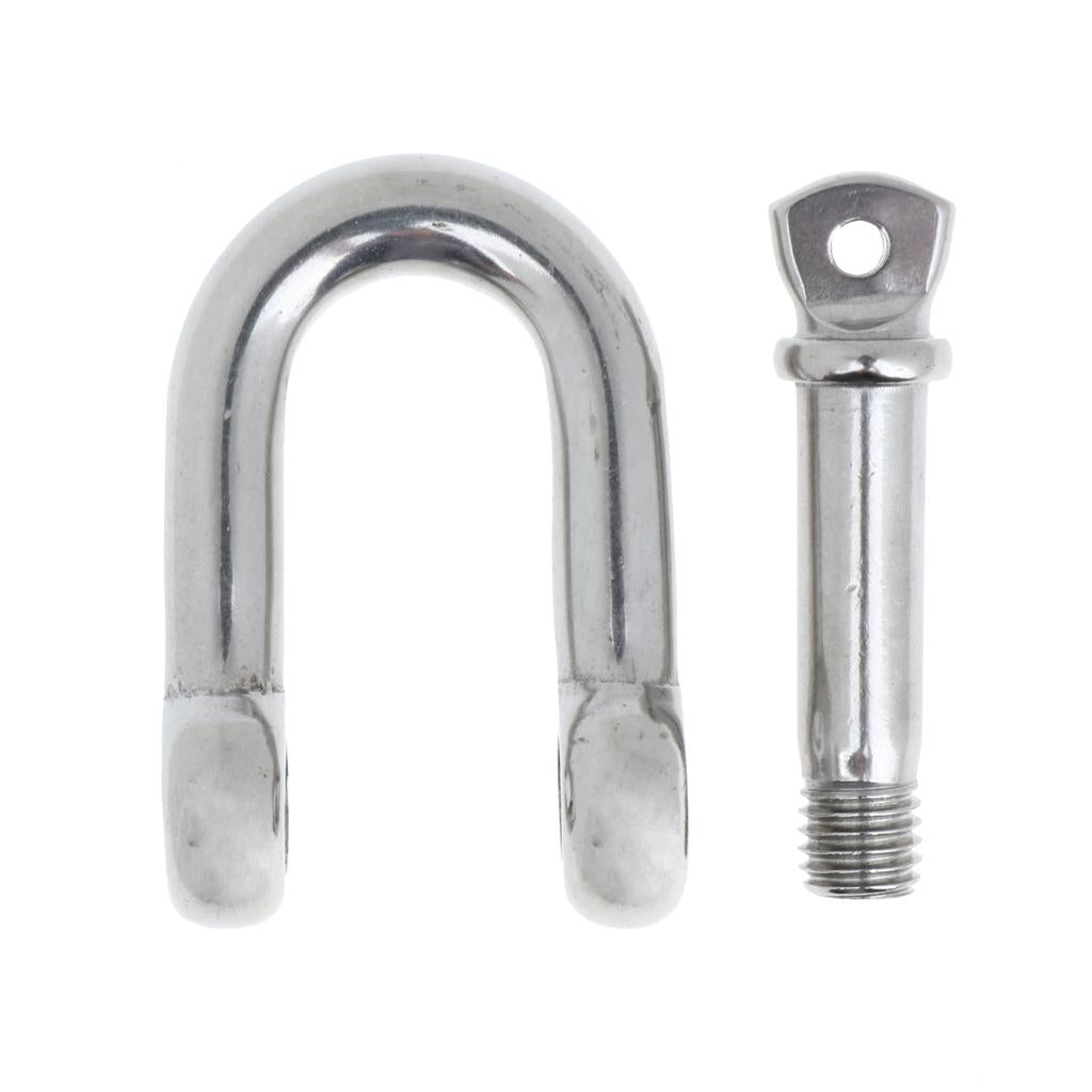 Stainless Steel D-Shackle Chain Shackle Rigging Fastener M10-M14 M12-12mm