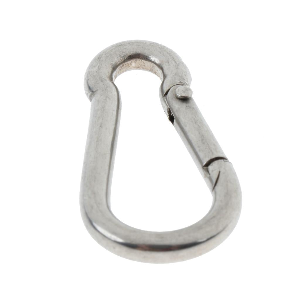 5 Pcs Stainless Steel 304 Pear-shaped HMS Carabiner Outdoor Fastener 304-4mm