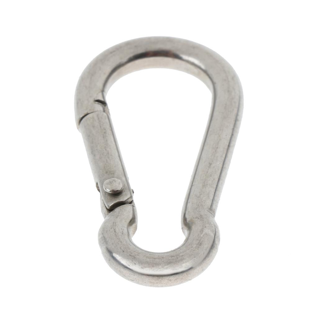 5 Pcs Stainless Steel 304 Pear-shaped HMS Carabiner Outdoor Fastener 304-4mm