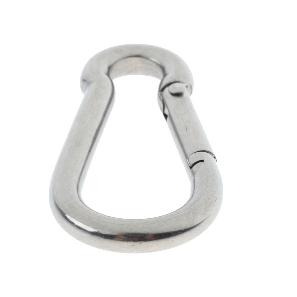 5 Pcs Stainless Steel 304 Pear-shaped HMS Carabiner Outdoor Fastener 304-5mm