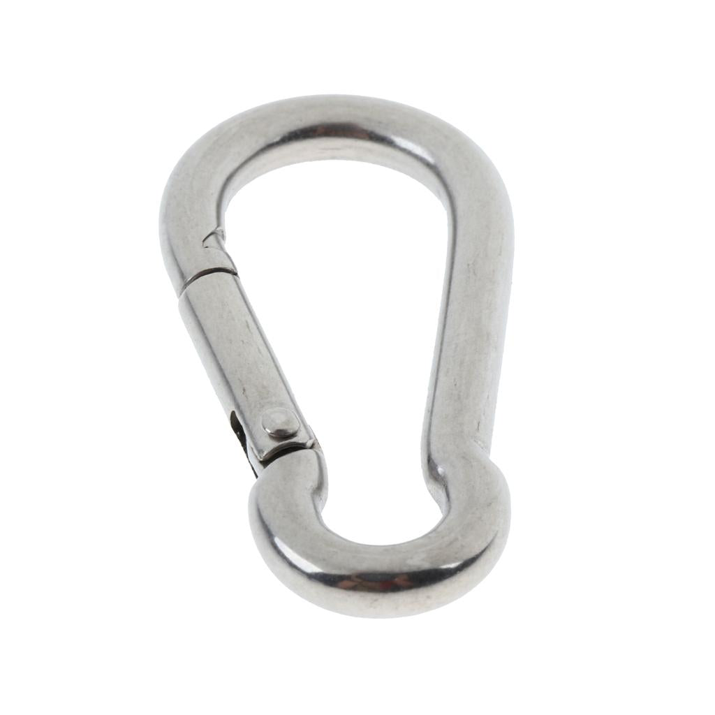 5 Pcs Stainless Steel 304 Pear-shaped HMS Carabiner Outdoor Fastener 304-5mm