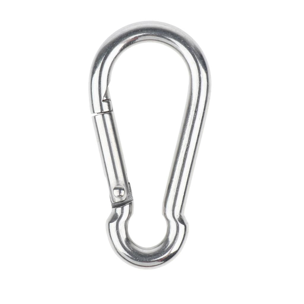 5 Pcs Stainless Steel 304 Pear-shaped HMS Carabiner Outdoor Fastener 304-6mm