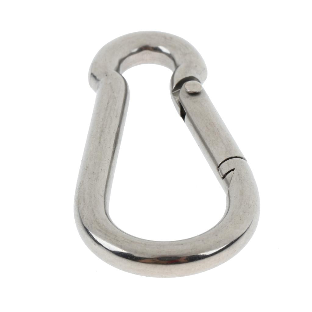 5 Pcs Stainless Steel 304 Pear-shaped HMS Carabiner Outdoor Fastener 304-6mm