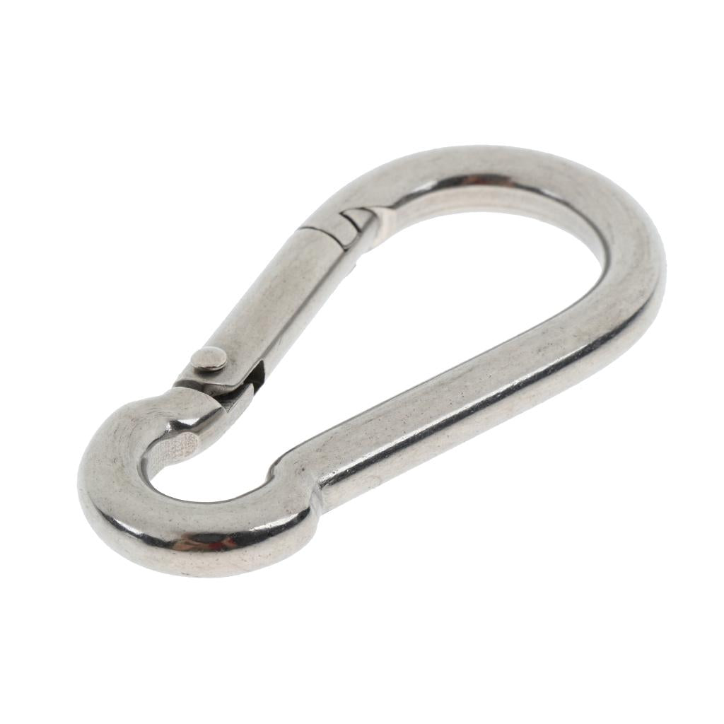 5 Pcs Stainless Steel 304 Pear-shaped HMS Carabiner Outdoor Fastener 304-6mm