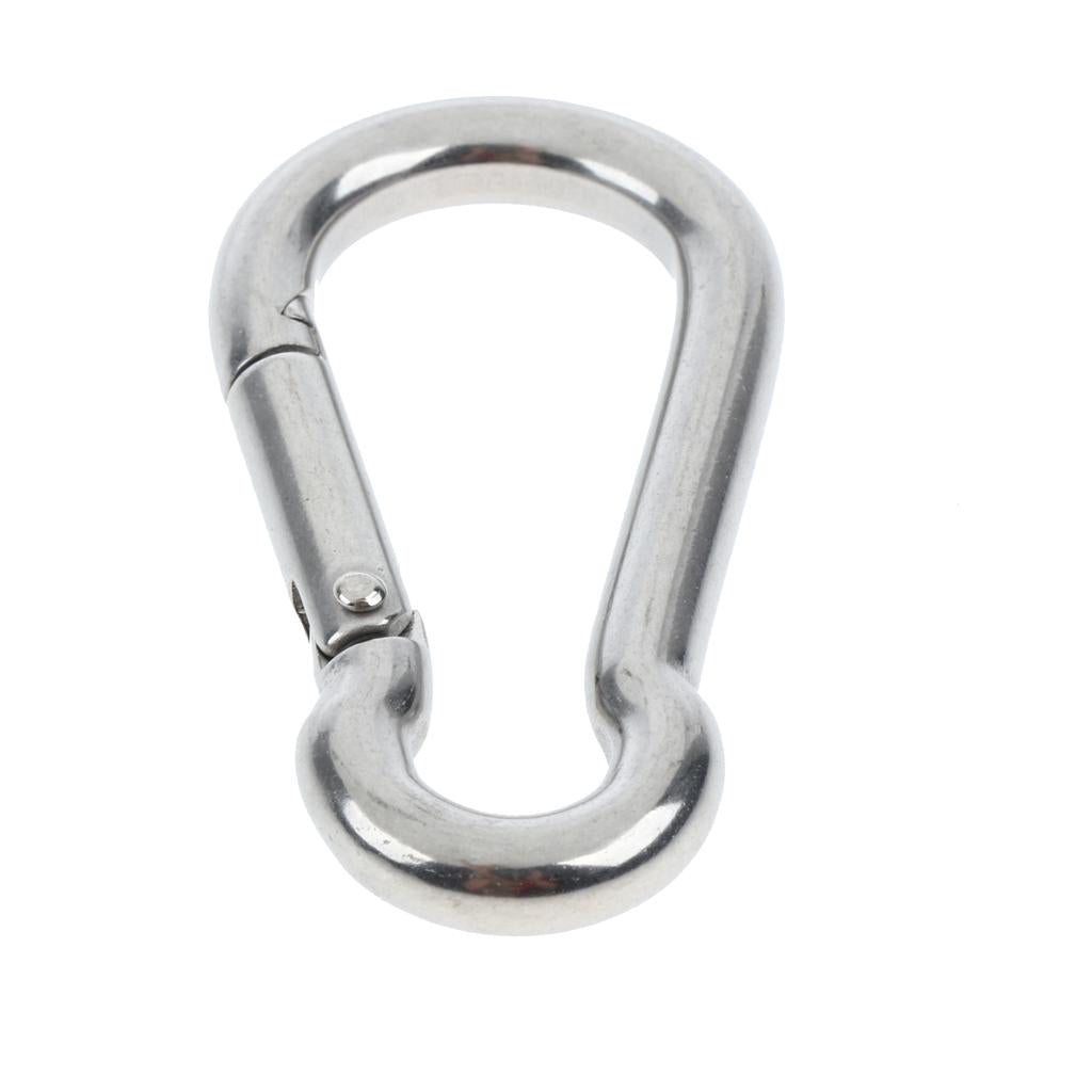 5 Pcs Stainless Steel 304 Pear-shaped HMS Carabiner Outdoor Fastener 304-7mm