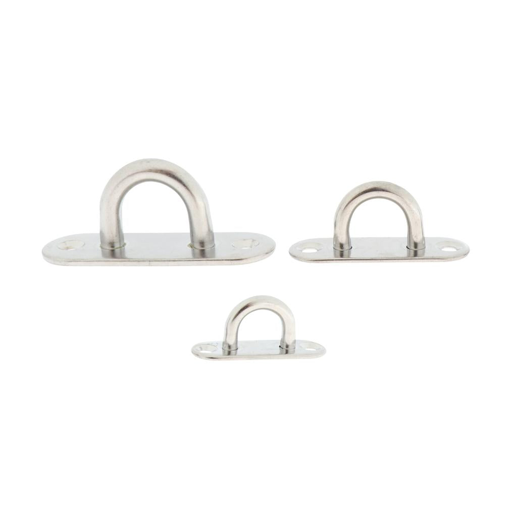 304 Stainless Steel Oblong Pad Eye Plate, Home, Marine Boat Rigging 5mm