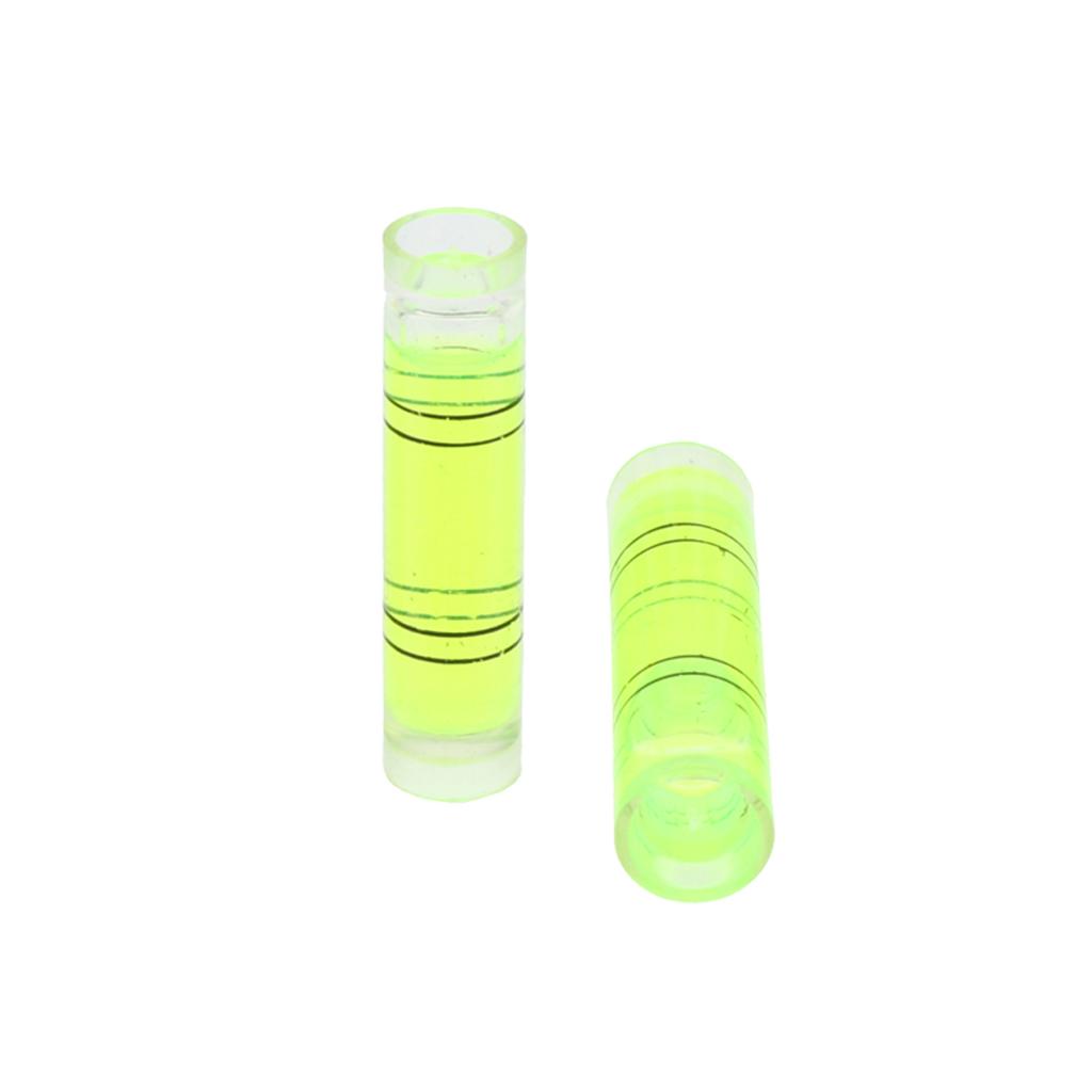 10pcs Acrylic Tube Bubble Spirit Level Vial Measuring Instrument Cylindrical