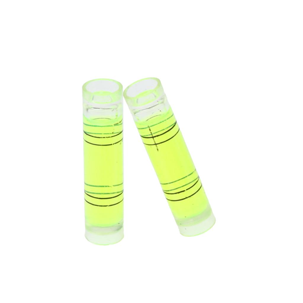 10pcs Acrylic Tube Bubble Spirit Level Vial Measuring Instrument Cylindrical