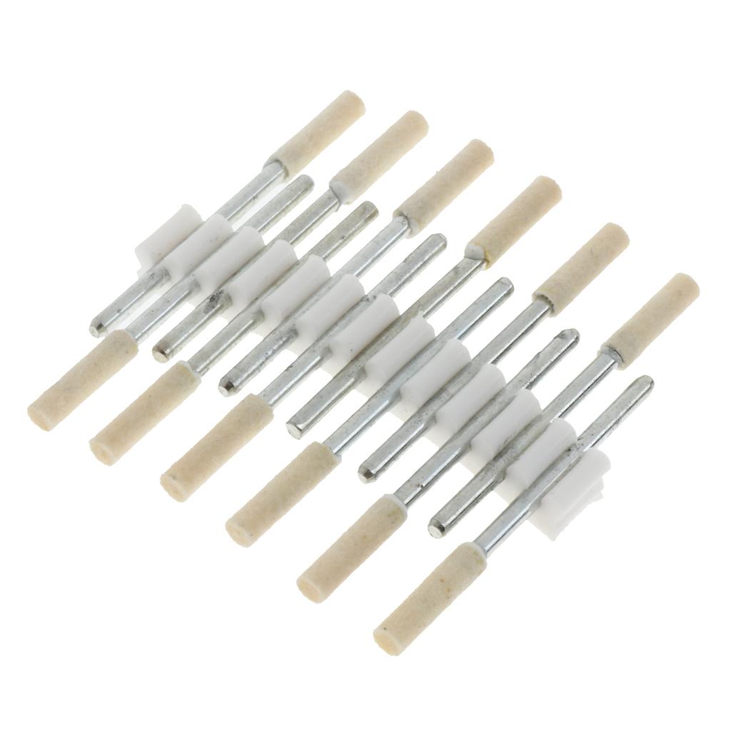 12 Pcs Wool Felt Polishing Point Cylinder Bob Grinding Head 3mm Cylinder