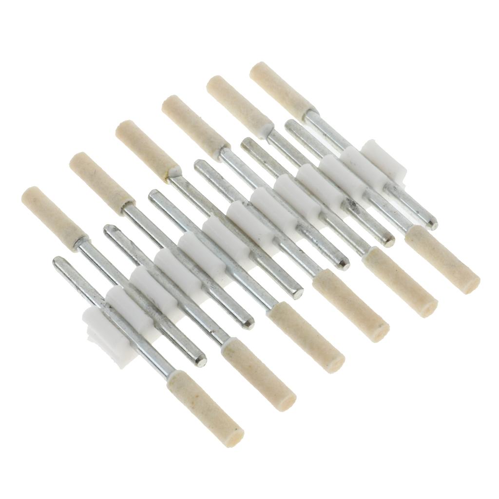 12 Pcs Wool Felt Polishing Point Cylinder Bob Grinding Head 3mm Cylinder