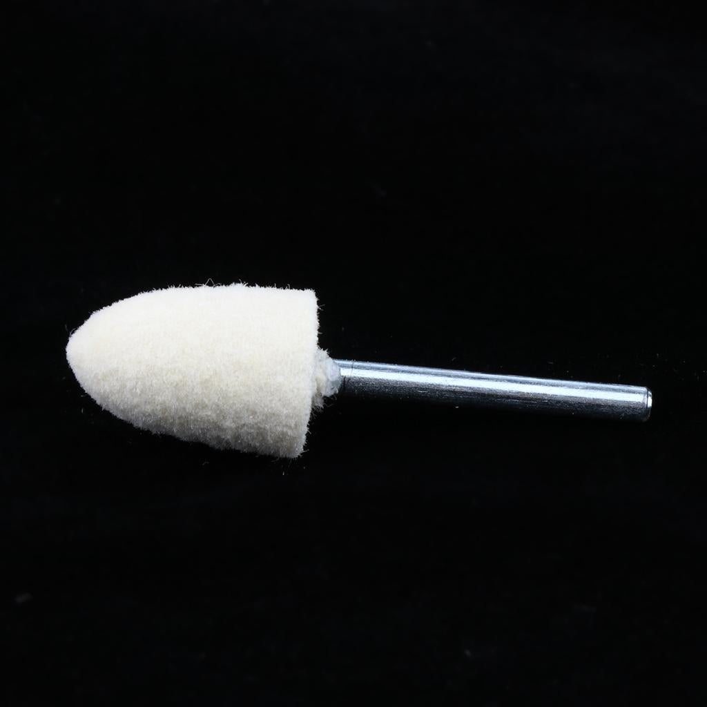 12 Pcs Wool Felt Polishing Point Cylinder Bob Grinding Head 12mm Point