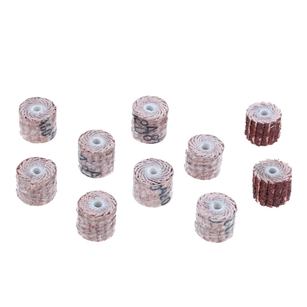 10Pieces Grit Flap Wheels Disc Sanding Drill Abrasive Polishing 10mm 80Grit