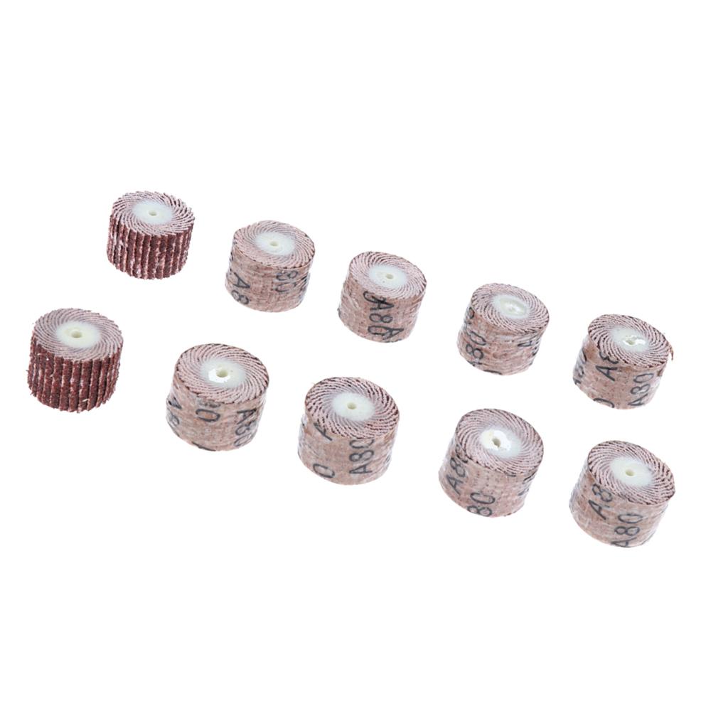 10Pieces Grit Flap Wheels Disc Sanding Drill Abrasive Polishing 20mm 80Grit